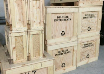 Crates stacked